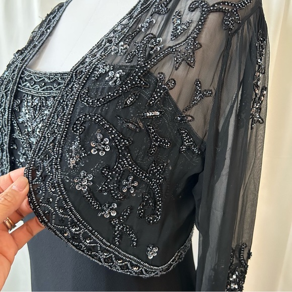 Vintage Y2K Sténay beaded 2 piece 100% Silk evening Dress size 14. - Picture 9 of 13